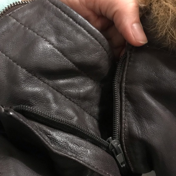 Women’s Large, Brown, Long, Leather Jacket - Picture 5 of 12